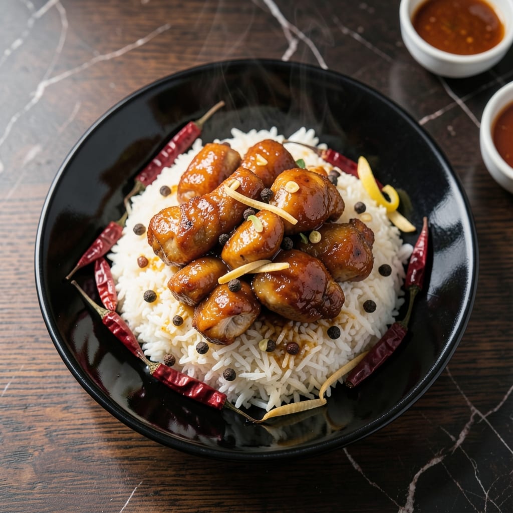 Hunan Chicken Rice Recipe: Spicy Aromatic Stir-Fry With Fragrant Basmati