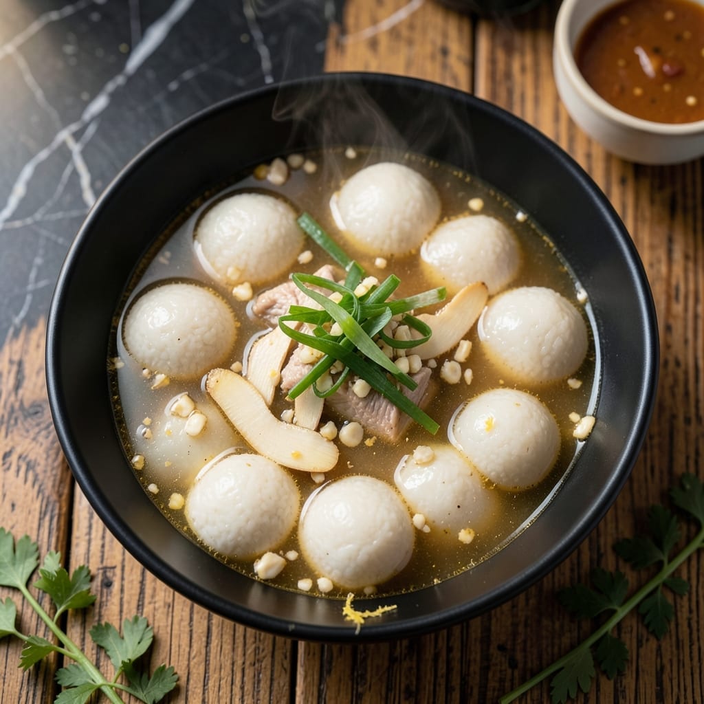 Rice Ball Soup Recipe: Soft Dumplings in Savory Broth
