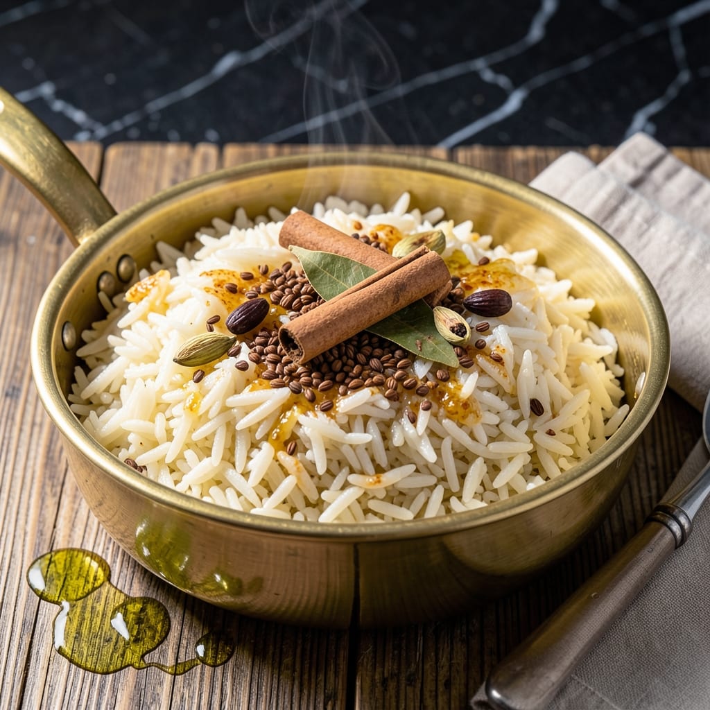 Halal Rice Recipe: Fragrant Basmati With Toasted Spices