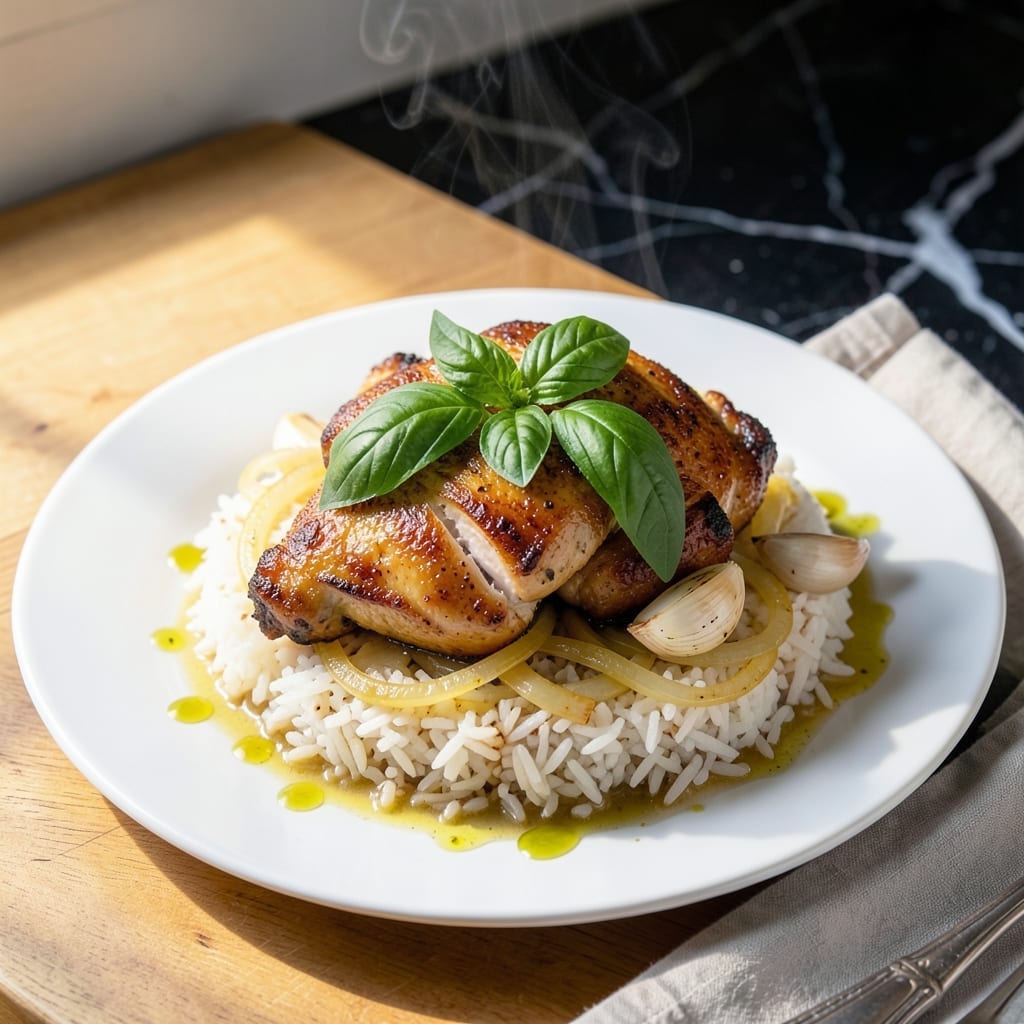 Basil Chicken Rice Recipe: Fragrant One-Pot Meal with Tender Bites Basil Chicken Rice Recipe: Fragrant One-Pot Meal with Tender Bites