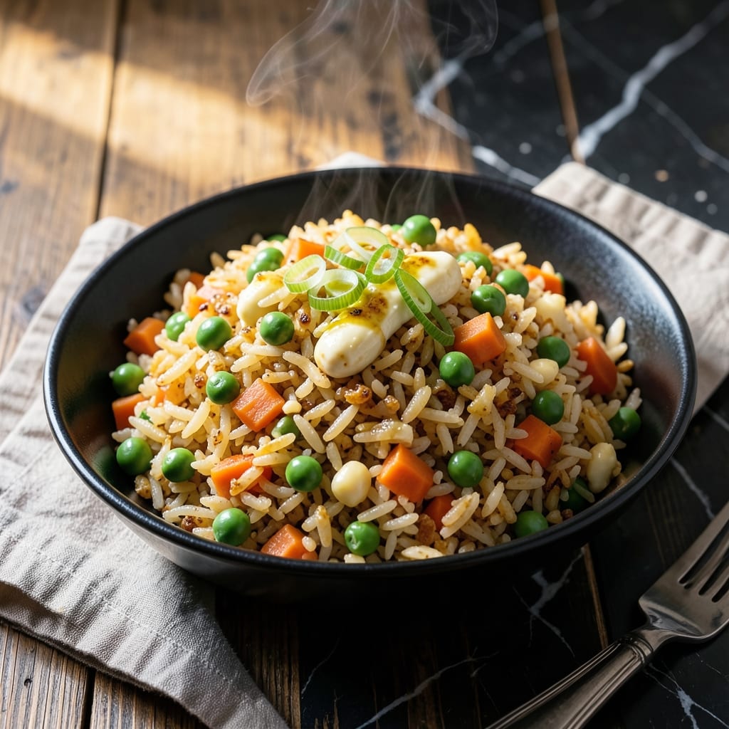 Hot Fried Rice Recipe: Wok-Seared Umami With Peas and Carrots Hot Fried Rice Recipe: Wok-Seared Umami With Peas and Carrots