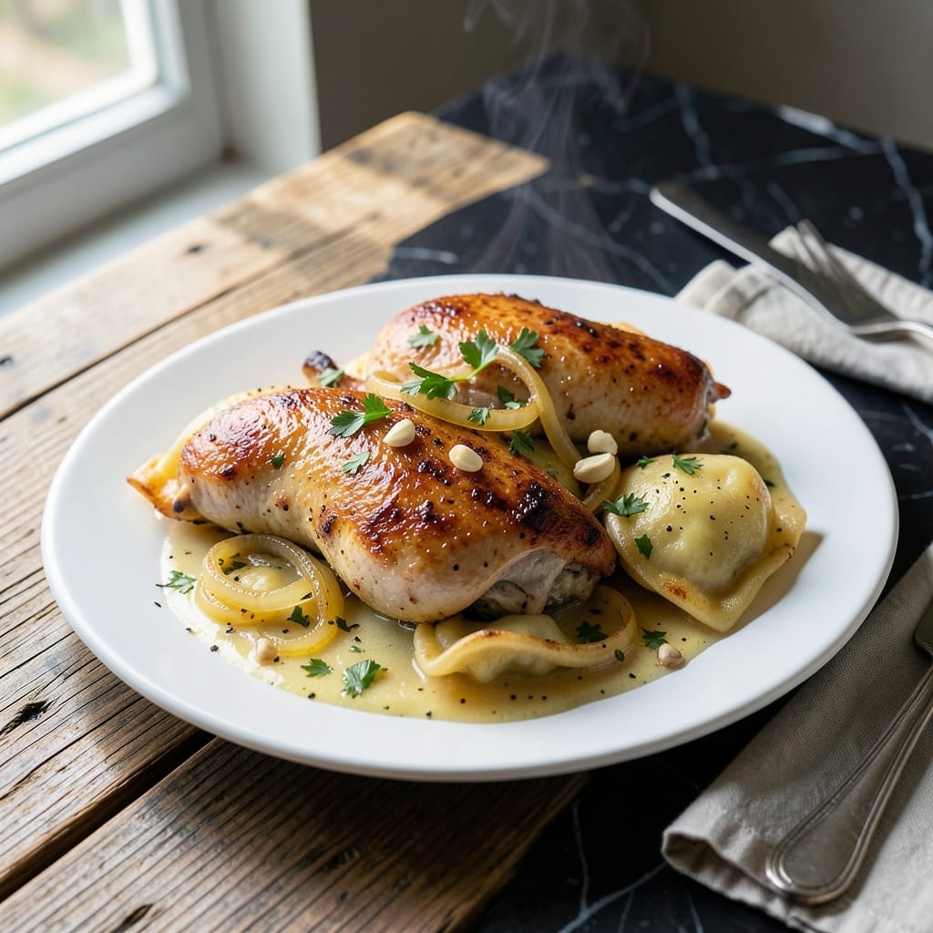 Chicken and Pierogies Recipe: One-Skillet Hearty Meal