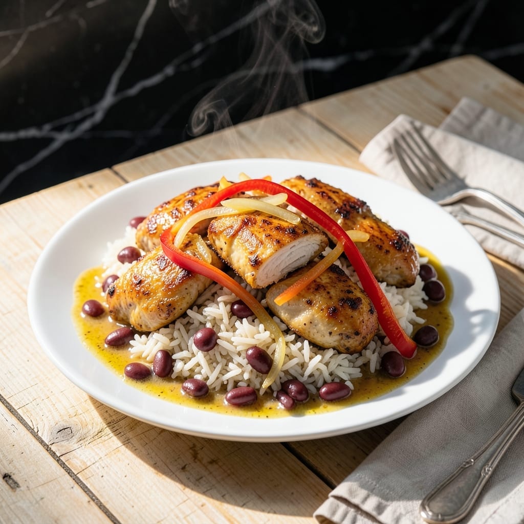 Caribbean Chicken Rice and Beans Recipe: Island Spice in One Skillet Caribbean Chicken Rice and Beans Recipe: Island Spice in One Skillet