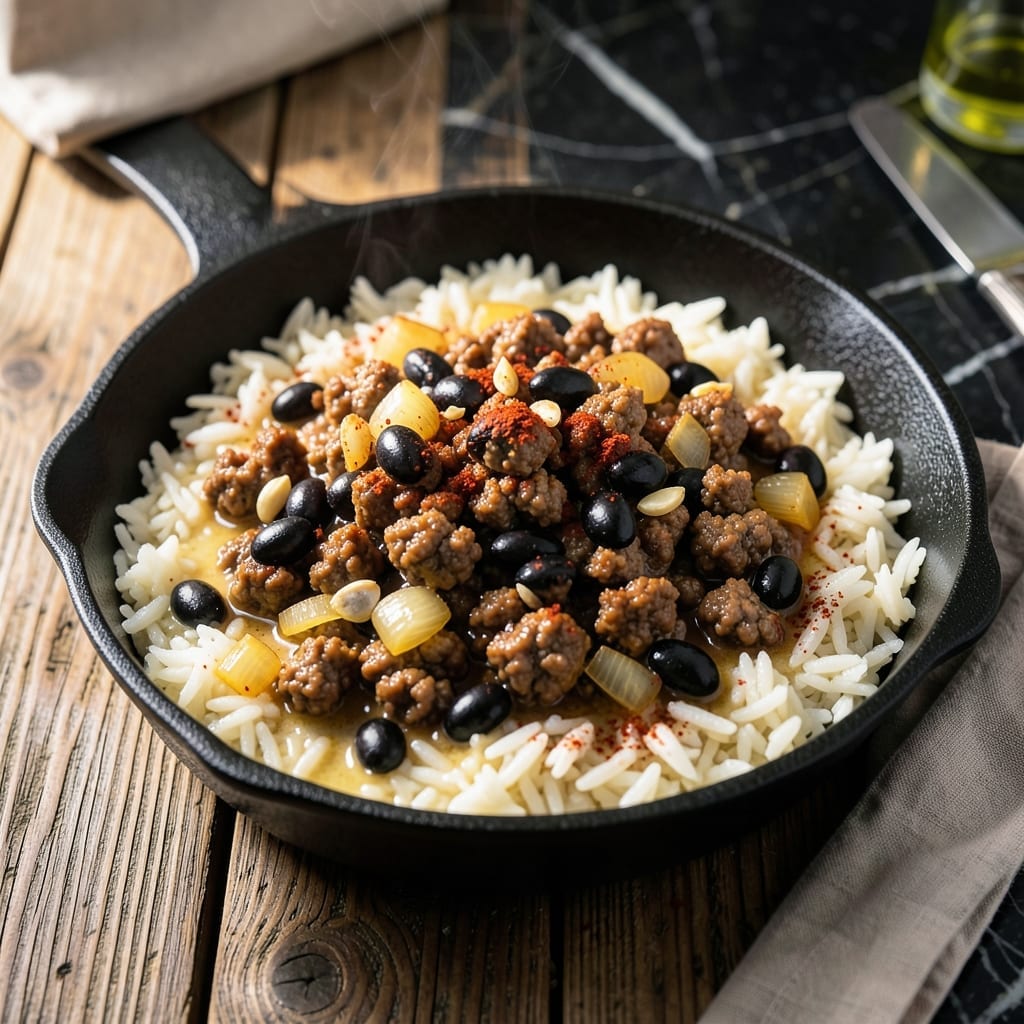 Ground Beef Black Beans and Rice Recipe: Hearty Tex-Mex One-Pot Meal
