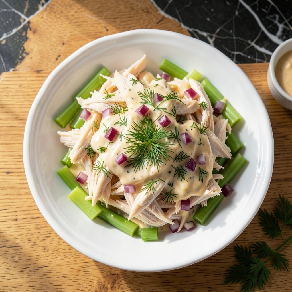 Chicken Salad Copycat Recipe: Creamy Herbs and Crunch in Every Bite