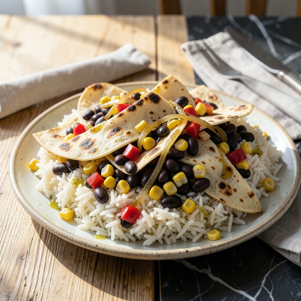 Rice and Tortilla Recipe: Tex-Mex Fusion in One Pan