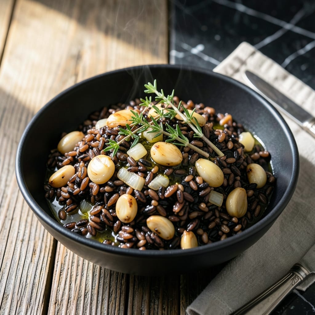 Garlic Wild Rice Recipe: Nutty Depth With Aromatic Herbs Garlic Wild Rice Recipe: Nutty Depth With Aromatic Herbs