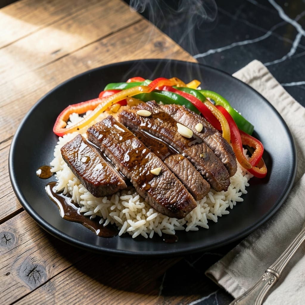 Pepper Steak and Rice Recipe With Soy Sauce: Wok-Seared Umami Over Fluffy Grains Pepper Steak and Rice Recipe With Soy Sauce: Wok-Seared Umami Over Fluffy Grains