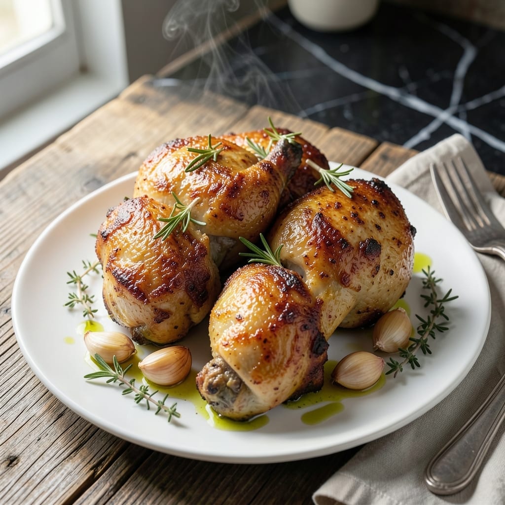 Chicken and Garlic Recipe: Aromatic Infusion with Crispy Skin