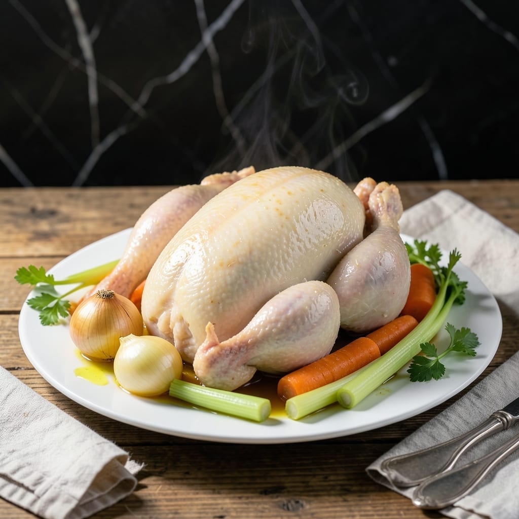 Boiled Whole Chicken Recipe: Succulent Meat for Stocks and Meals Boiled Whole Chicken Recipe: Succulent Meat for Stocks and Meals