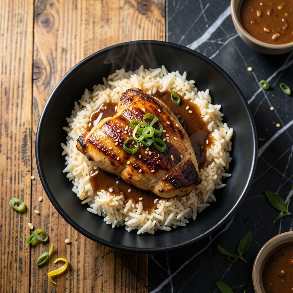 Chicken Thigh Rice Bowl Recipe: Savory Protein Over Fluffy Grains