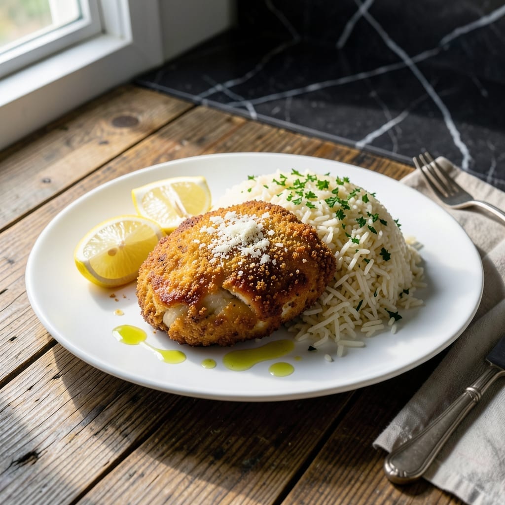 Breaded Chicken and Rice Recipe: Crispy Cutlets Over Fluffy Grains Breaded Chicken and Rice Recipe: Crispy Cutlets Over Fluffy Grains