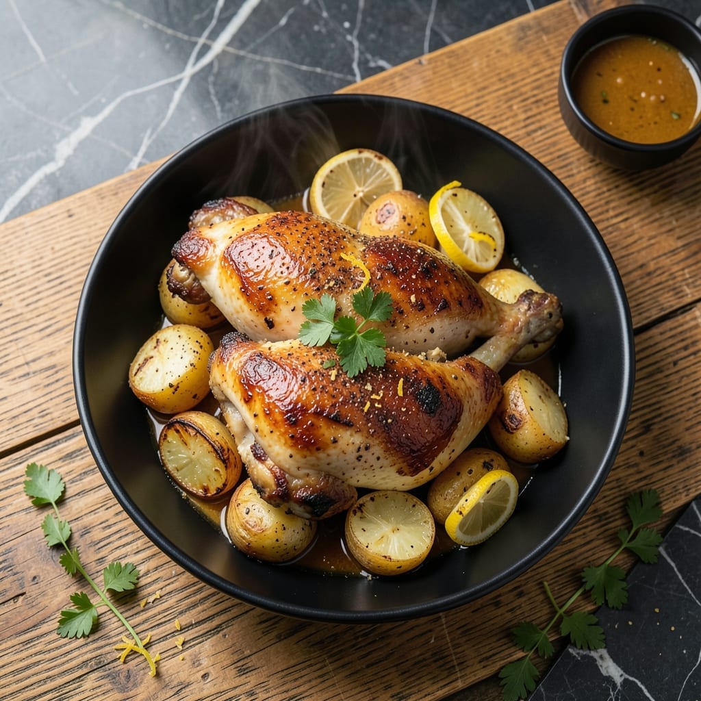 Chicken Thigh Dinner Recipe: Crispy Skin Over Succulent Meat