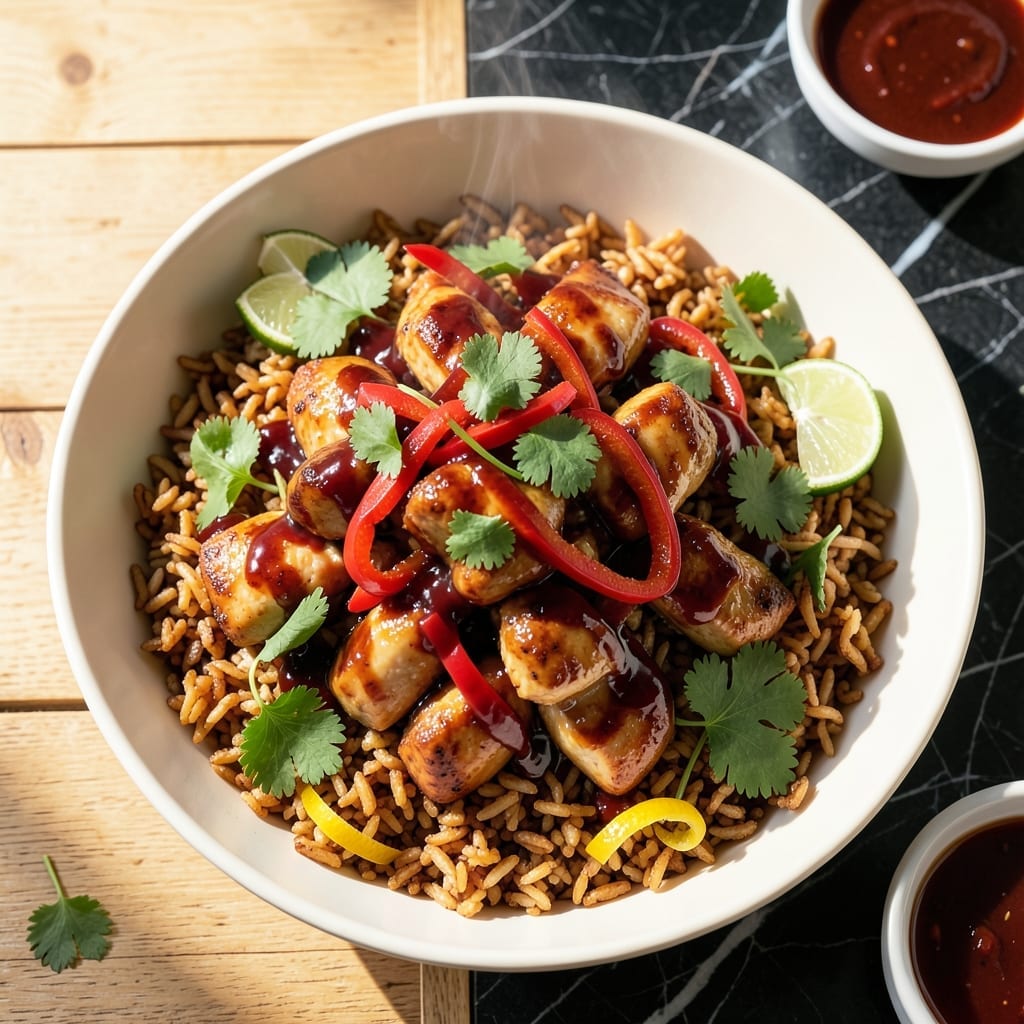 Sweet Chili Chicken Crispy Rice Salad Recipe: Thai-Inspired Crunch and Heat