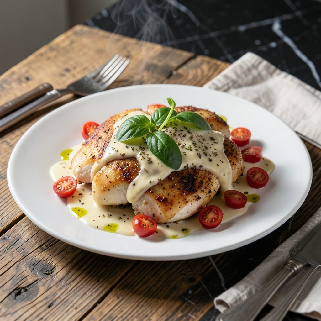 Cream Tuscan Chicken Recipe: Parmesan Cream Sauce With Garlic and Spinach Cream Tuscan Chicken Recipe: Parmesan Cream Sauce With Garlic and Spinach