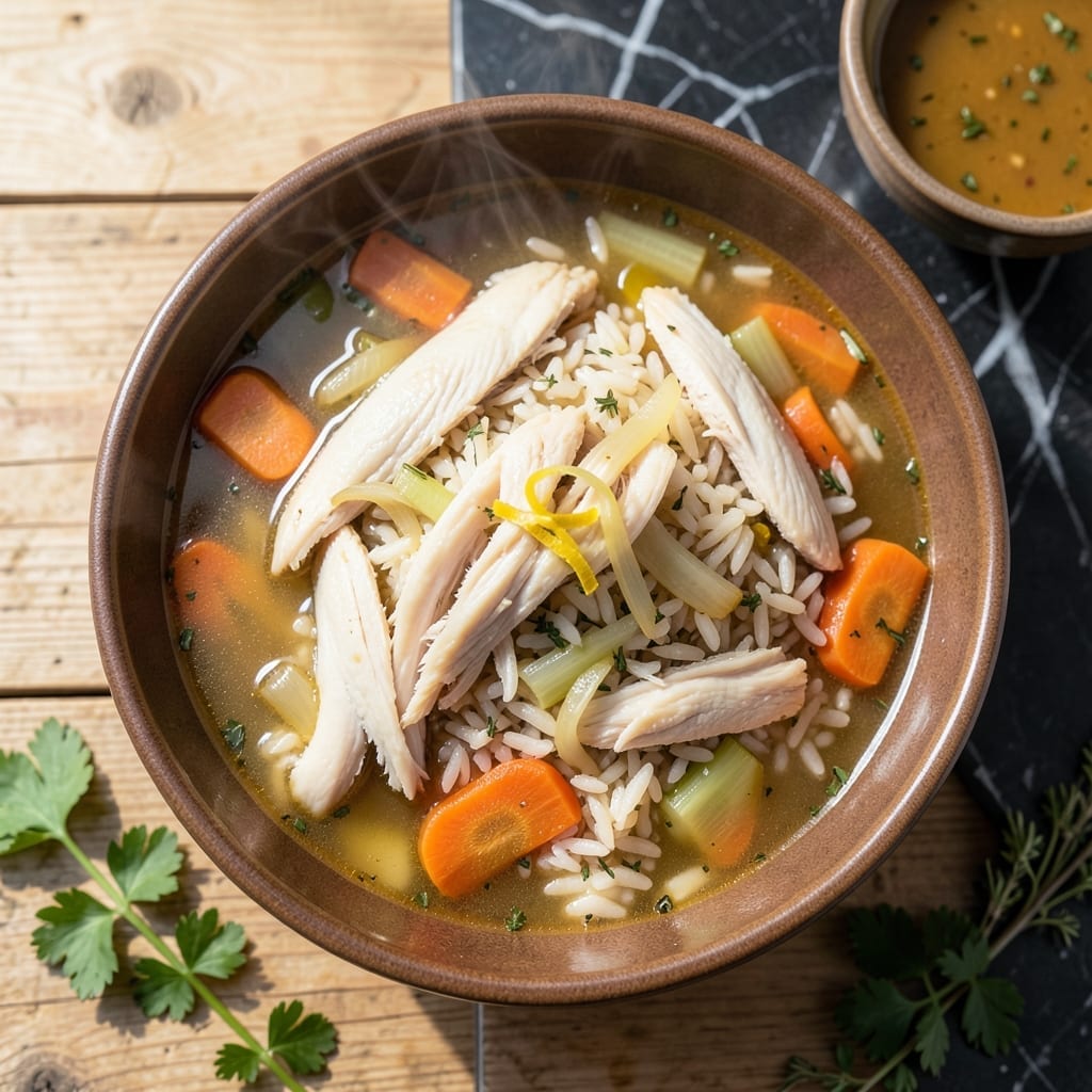 Homemade Chicken And Rice Soup Recipe: Soul-Warming Broth With Tender Bites
