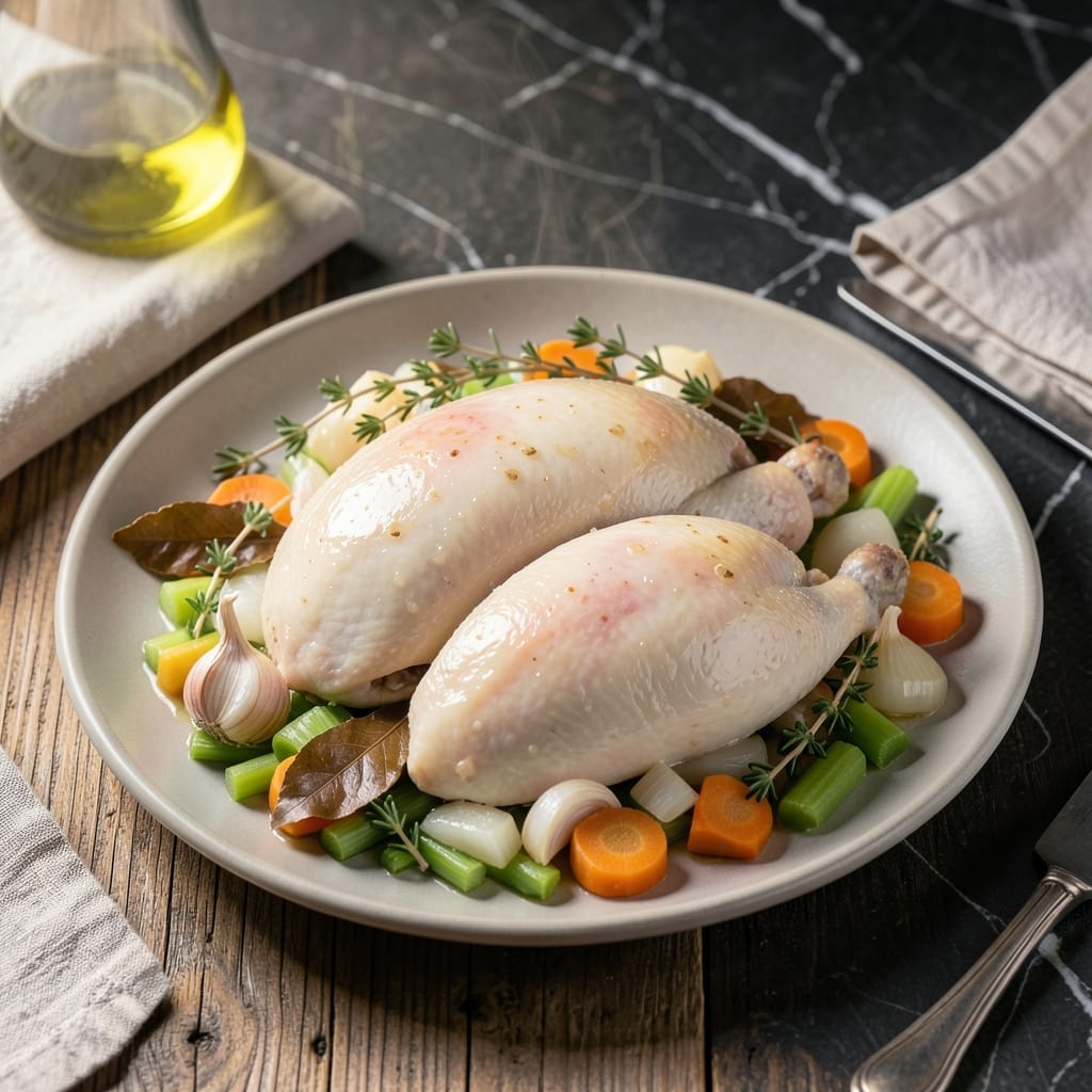 Boiled Chicken Recipe: Simple Poaching for Tender Meat