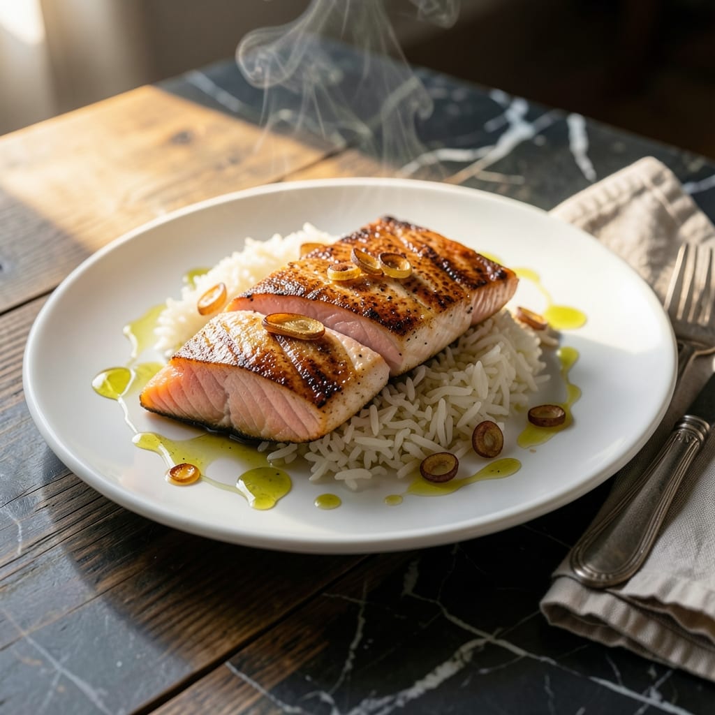 Rice Recipe for Salmon: Flaky Fish With Buttery Grain Harmony