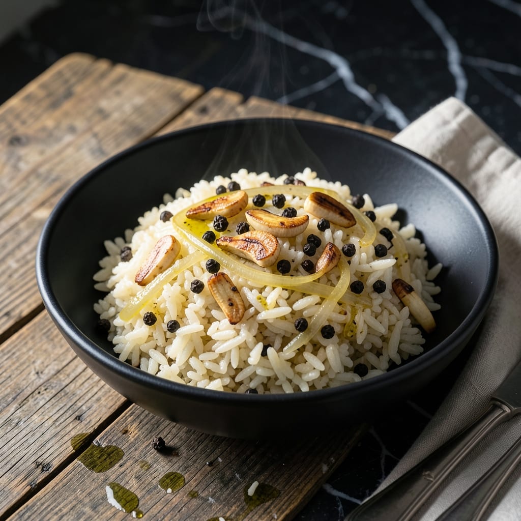 Garlic Pepper Rice Recipe: Aromatic One-Pot Side Dish Garlic Pepper Rice Recipe: Aromatic One-Pot Side Dish