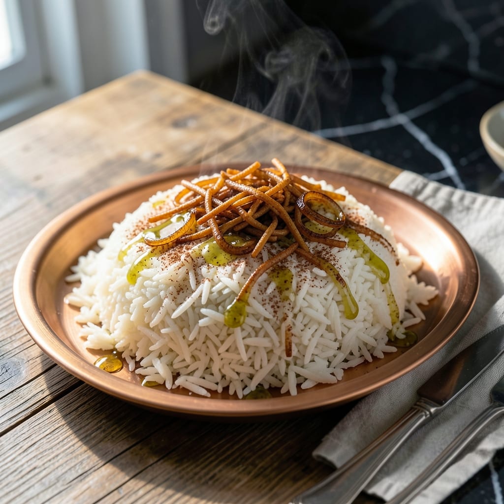 Hassawi Rice Recipe: Fragrant Spiced Pilaf With Vermicelli Crisp