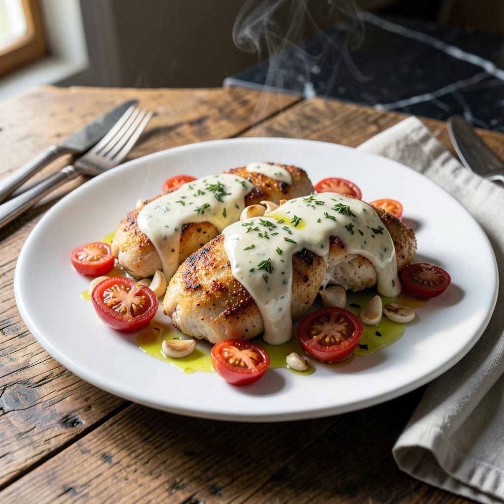 Boursin Chicken Tomato Recipe: Garlicky Cream Sauce with Roasted Tomatoes Boursin Chicken Tomato Recipe: Garlicky Cream Sauce with Roasted Tomatoes