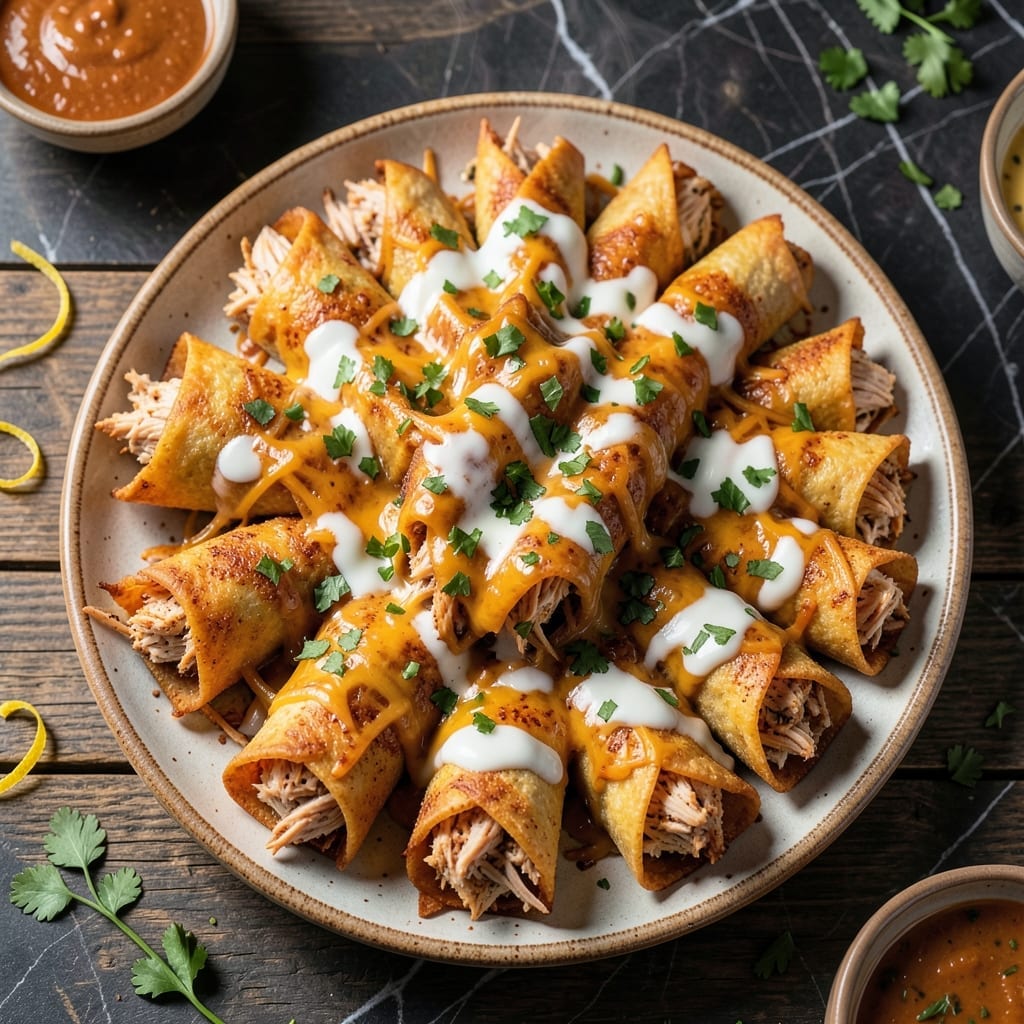 Crispy Chicken Taquitos Recipe: Golden Crunch With Zesty Fillings Crispy Chicken Taquitos Recipe: Golden Crunch With Zesty Fillings