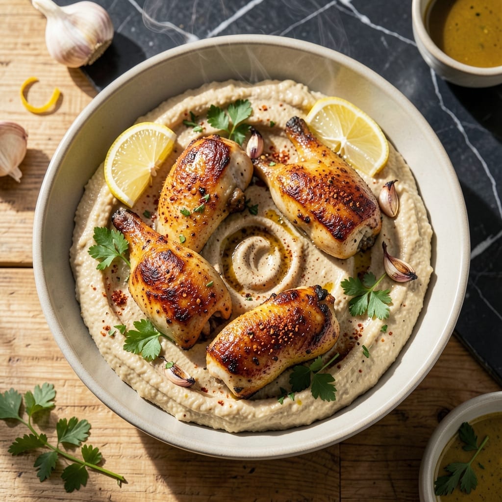 Hummus Chicken Recipe: Mediterranean-Inspired One-Pan Dinner Hummus Chicken Recipe: Mediterranean-Inspired One-Pan Dinner