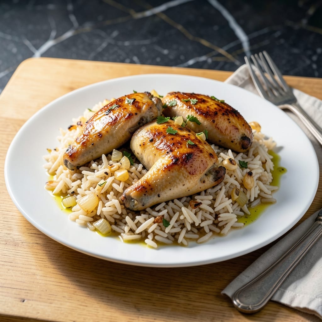 Chicken Flavoured Rice Recipe: Fragrant One-Pot Meal With Golden Grains Chicken Flavoured Rice Recipe: Fragrant One-Pot Meal With Golden Grains