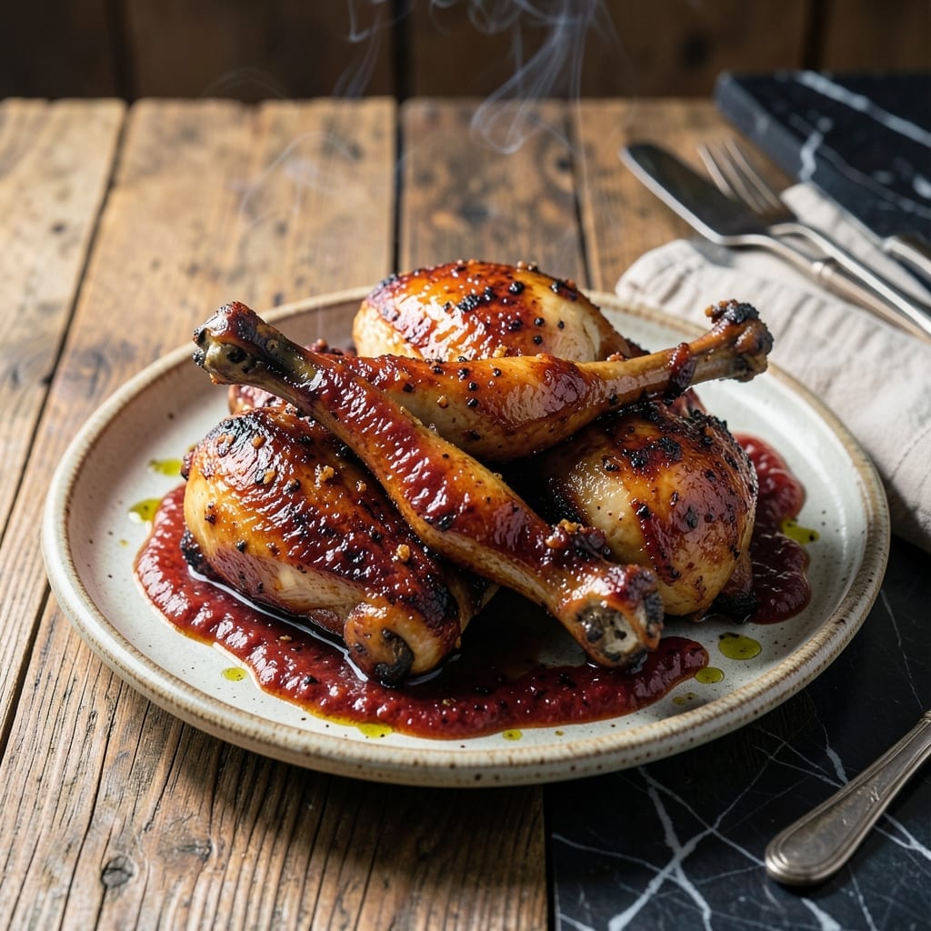 Barbecued Chicken Recipe: Smoky Sweetness With Charred Edges Barbecued Chicken Recipe: Smoky Sweetness With Charred Edges
