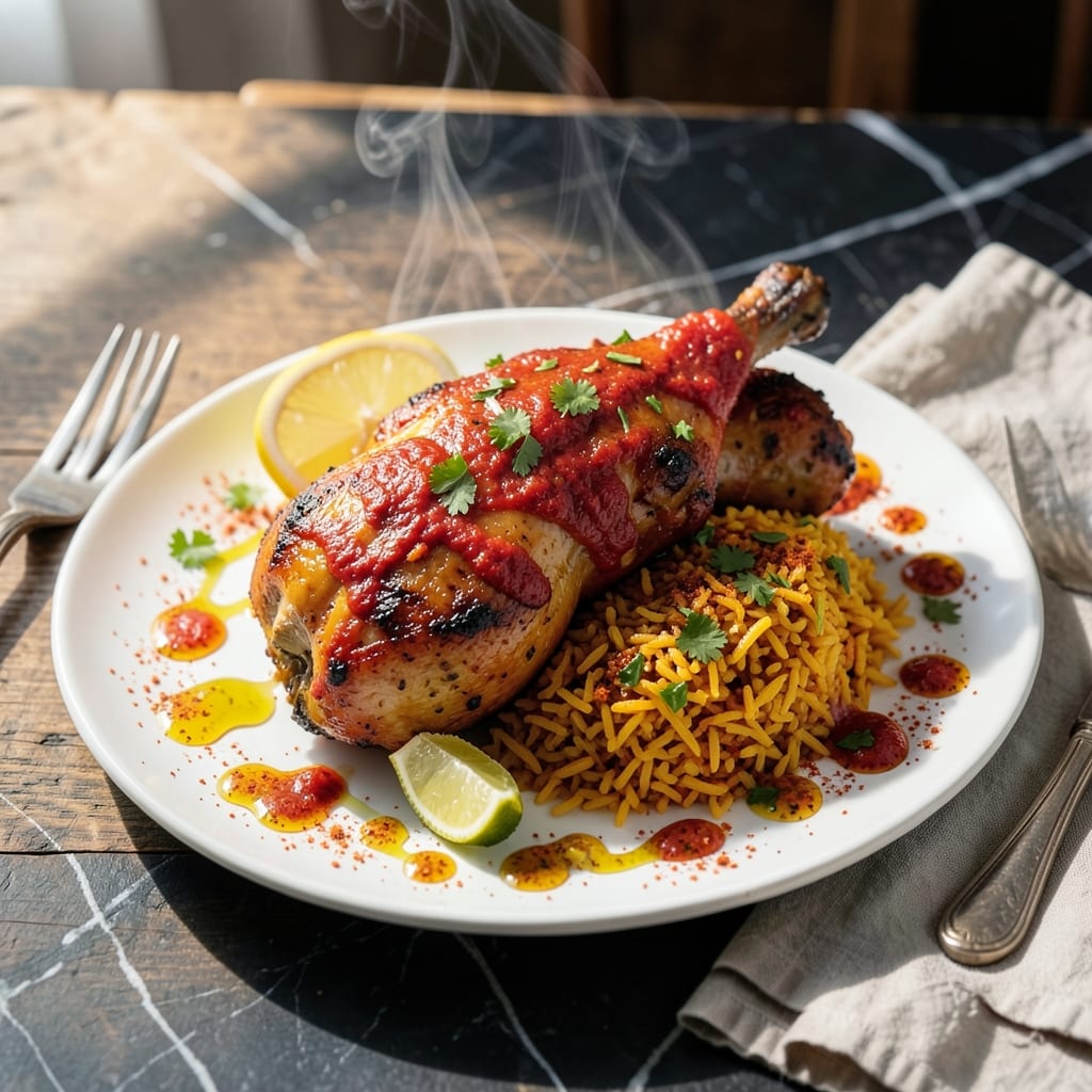 Peri Peri Chicken and Spicy Rice Recipe: Portuguese Flame-Grilled Heat With Fragrant Peppers