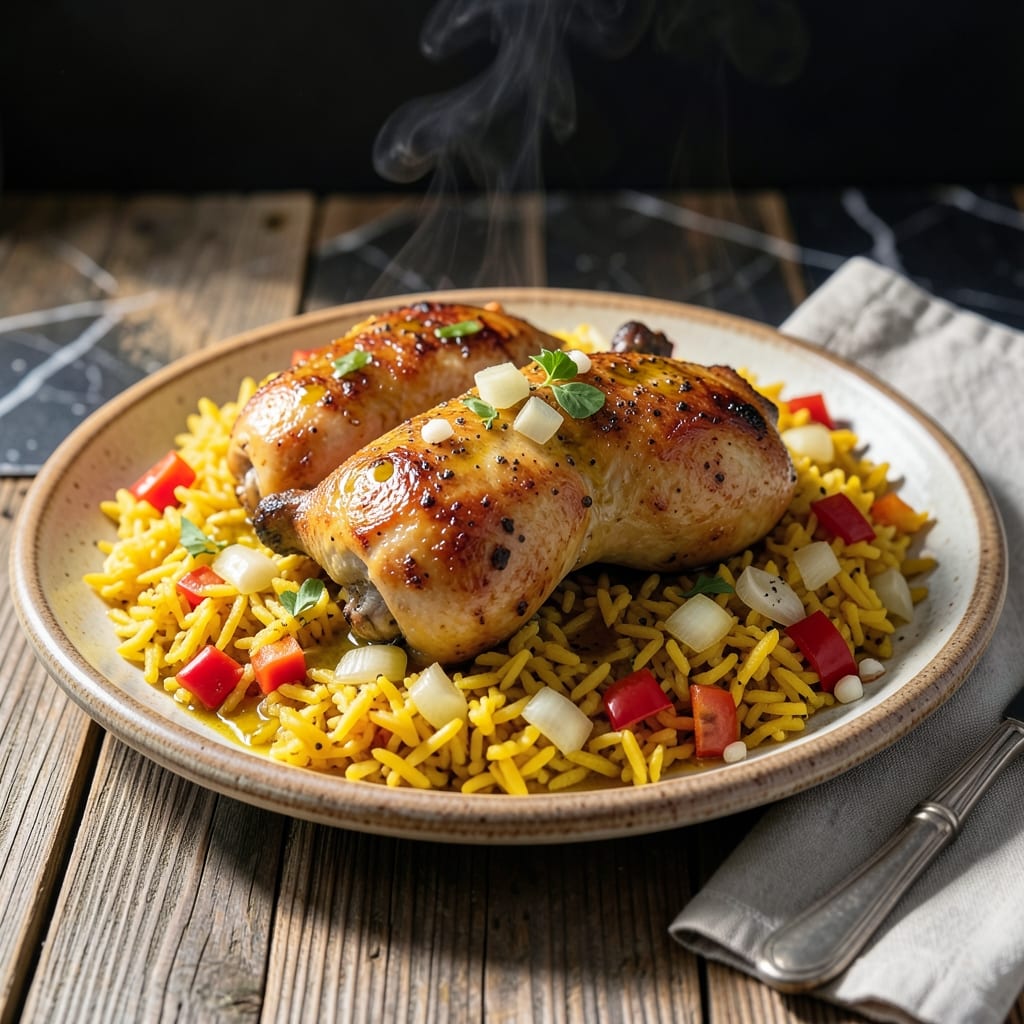 Awesome Chicken and Yellow Rice Recipe: One-Pot Caribbean-Inspired Feast