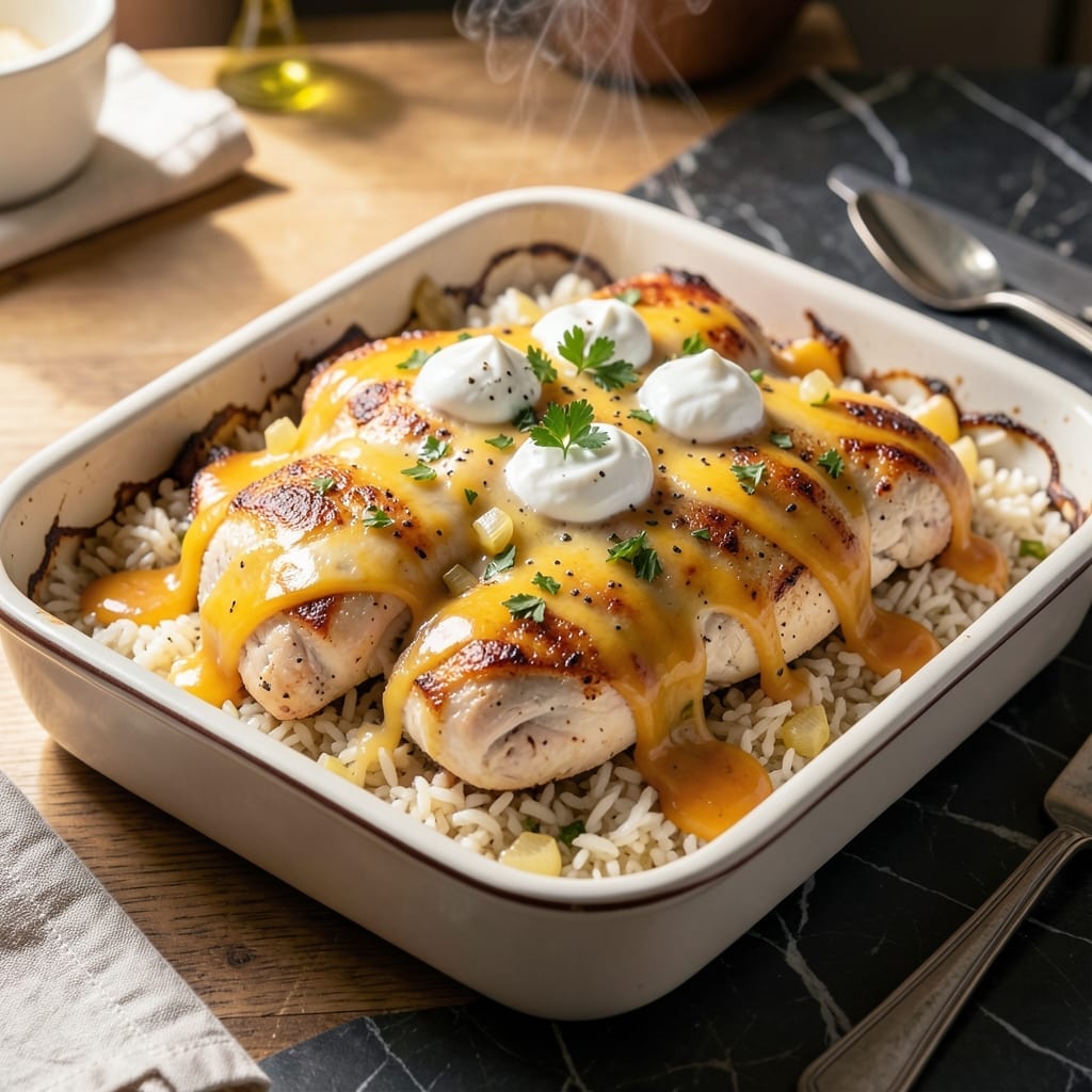Campbells Chicken and Rice Bake Recipe: Creamy One-Dish Family Dinner