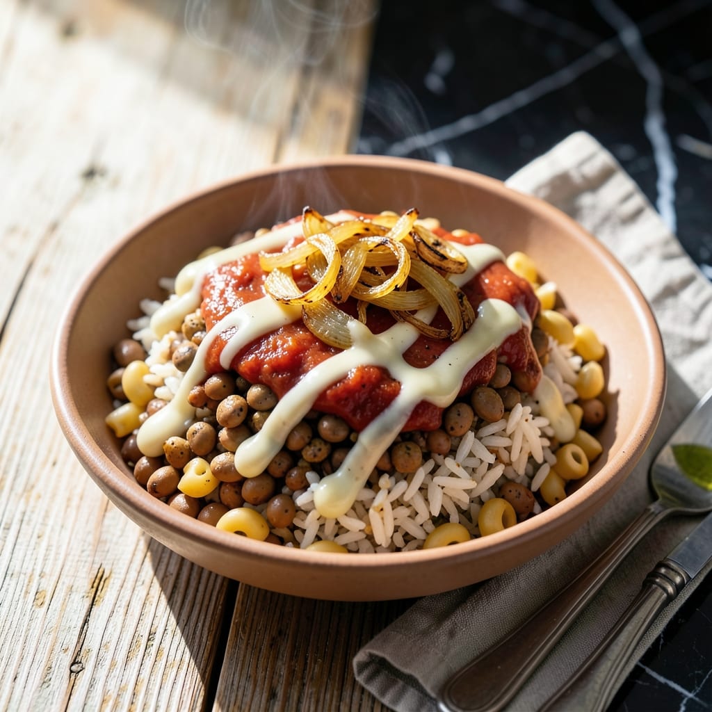 Koshari Rice Recipe: Egyptian Lentil and Pasta Medley Koshari Rice Recipe: Egyptian Lentil and Pasta Medley