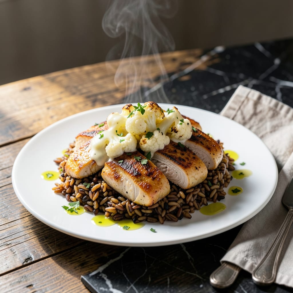 Creamy Chicken Cauliflower Wild Rice Recipe: One-Pot Hearty Meal