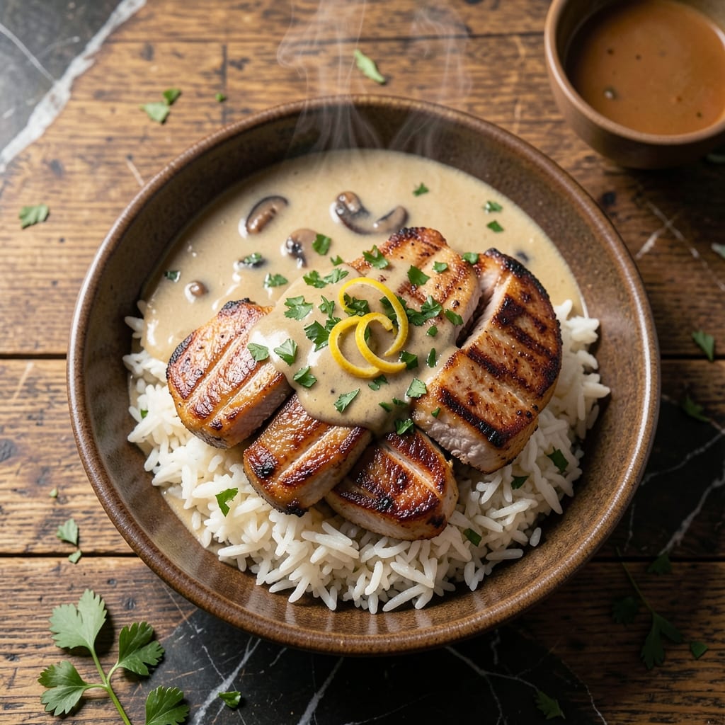 Pork Chops And Minute Rice With Mushroom Soup Recipe: Savory One-Pot Meal