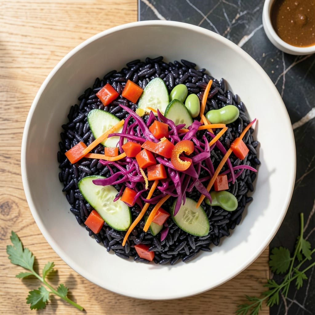 Forbidden Rice Salad Recipe: Nutty Depth With Vibrant Veggies Forbidden Rice Salad Recipe: Nutty Depth With Vibrant Veggies