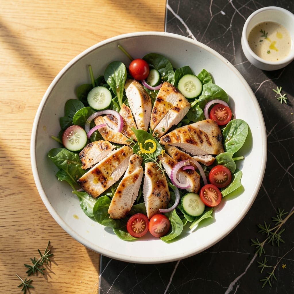 Green Salad With Chicken Recipe: Protein-Packed Freshness in Minutes
