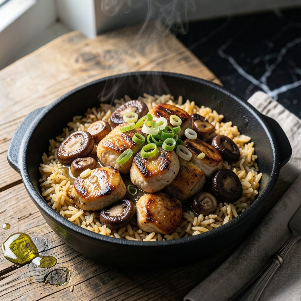 Chicken Mushroom Claypot Rice Recipe: Wok-Charred Aromatic One-Pot Meal