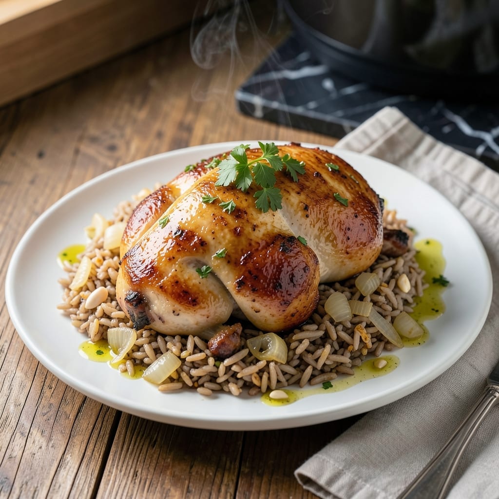 Chicken and Brown Rice Pressure Cooker Recipe: Hands-Off Weeknight Feast