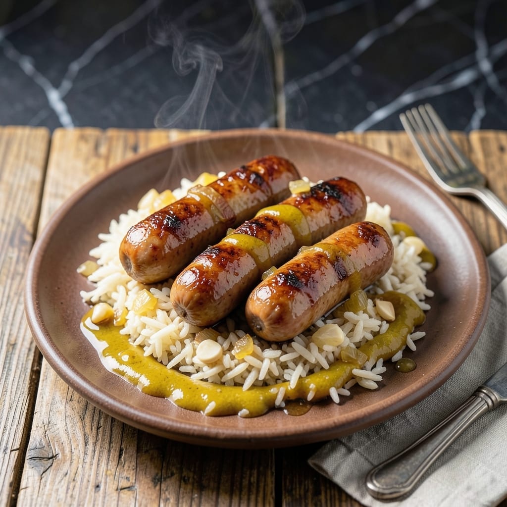 Bratwurst And Rice Recipe: German-Style Hearty One-Pot Meal Bratwurst And Rice Recipe: German-Style Hearty One-Pot Meal