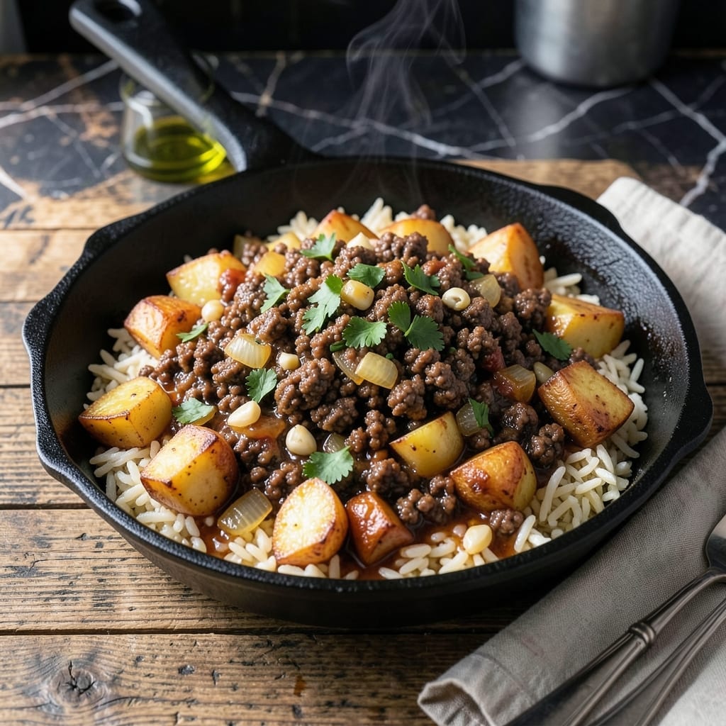 Ground Beef Potato Rice Recipe: Hearty One-Pot Family Dinner Ground Beef Potato Rice Recipe: Hearty One-Pot Family Dinner