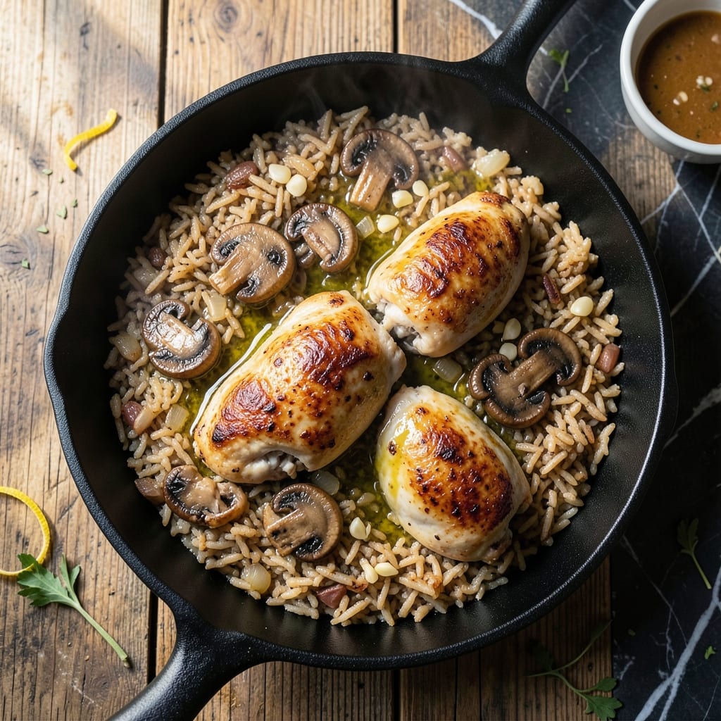 Baked Chicken and Brown Rice Casserole Recipe: One-Dish Weeknight Meal