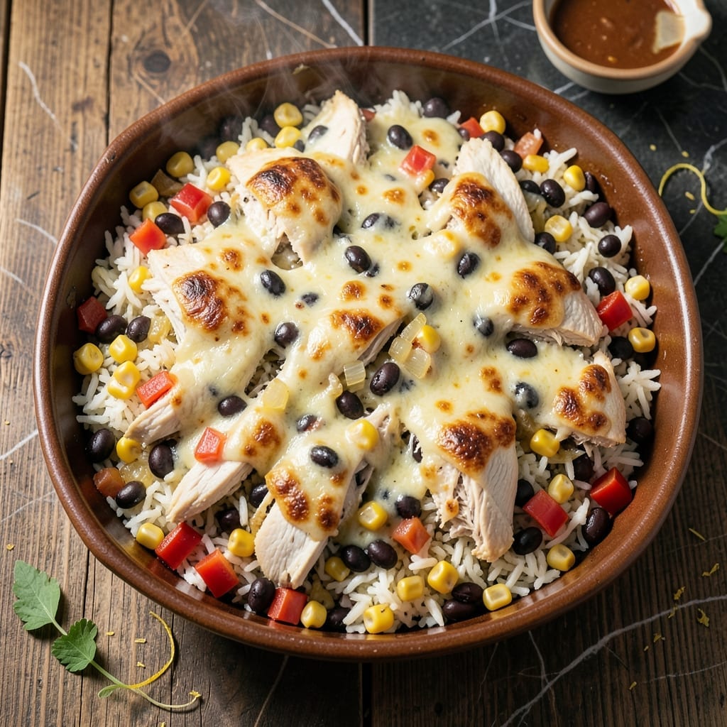 Chicken Burrito Casserole Recipe: Layers of Cheesy Tex-Mex Goodness