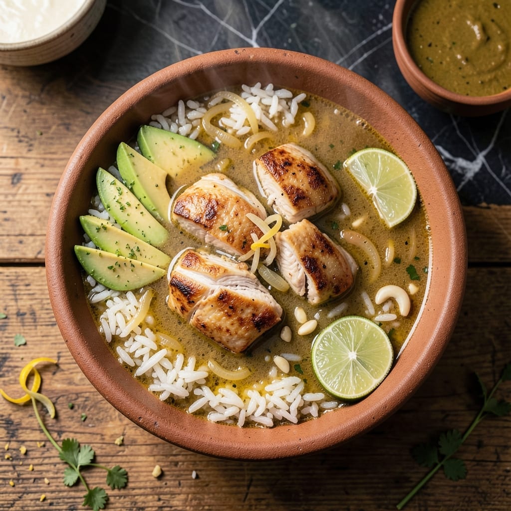 Mexican Chicken Rice Soup Avocado Recipe: Zesty Lime and Creamy Toppings Mexican Chicken Rice Soup Avocado Recipe: Zesty Lime and Creamy Toppings