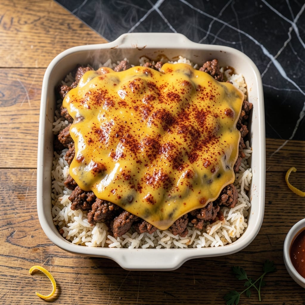 Chili Cheese Rice Casserole Recipe: Baked Cheesy Comfort with Spicy Kick