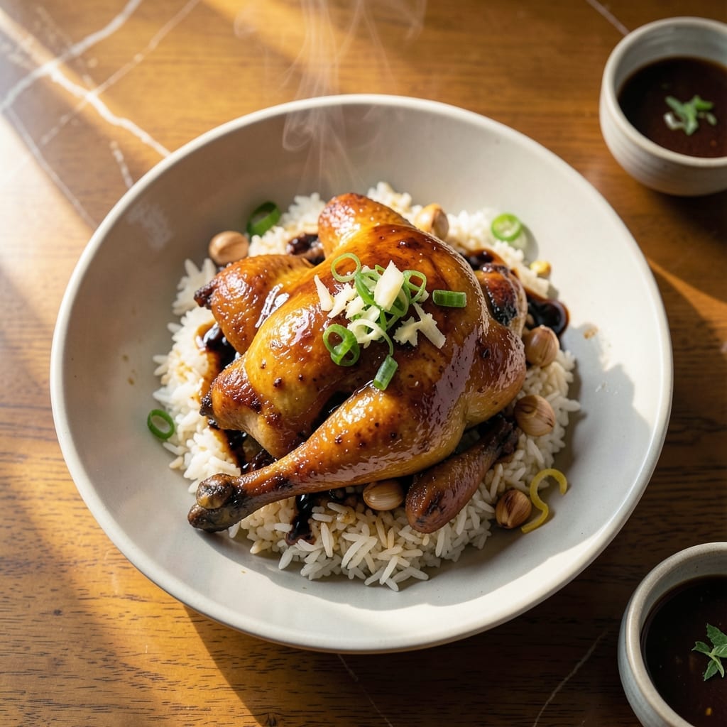 Best Hainanese Roasted Chicken Rice Recipe Ever: Fragrant Ginger-Infused Delight