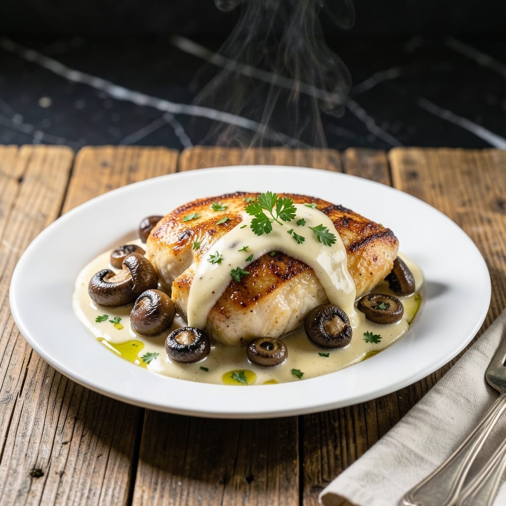 Chicken Devine Recipe: Creamy Mushroom and Wine Sauce