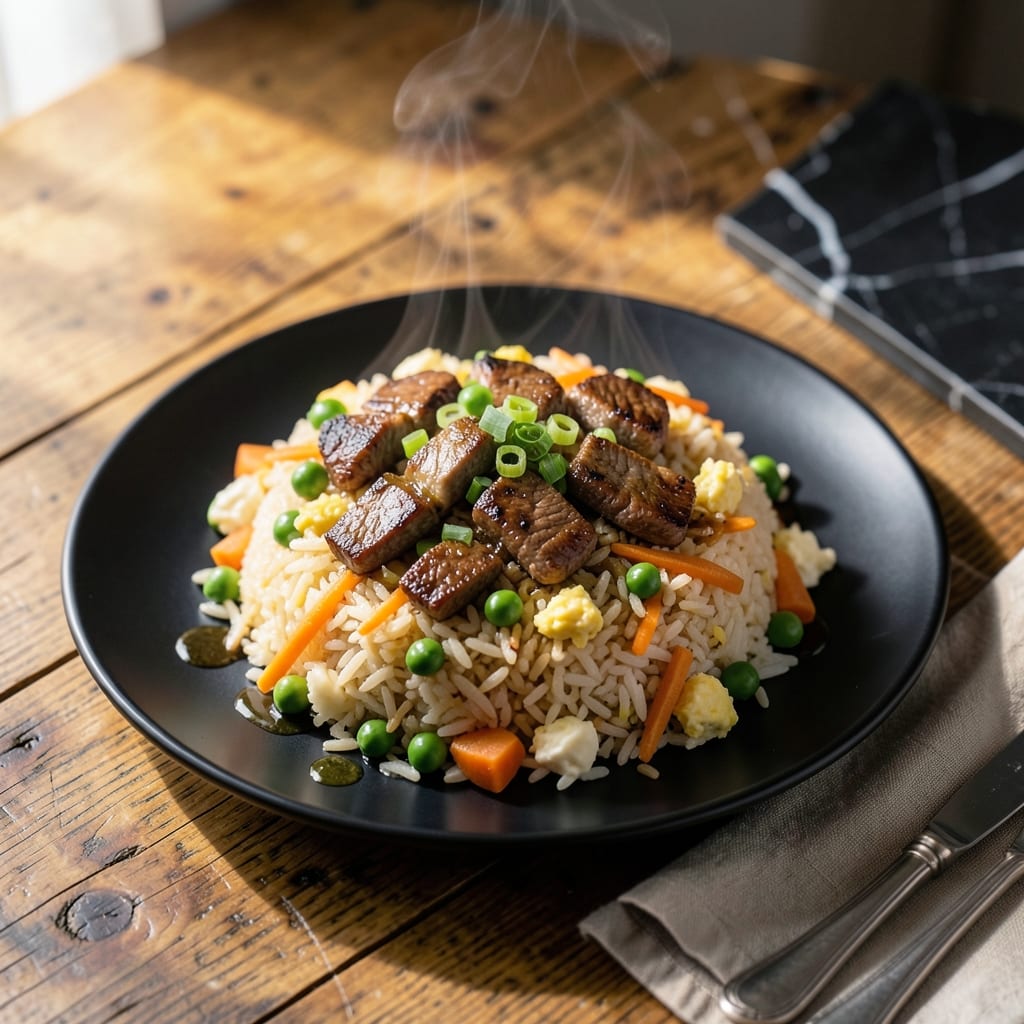 Kobe Chicken Fried Rice Recipe: Luxe Wok-Seared Indulgence