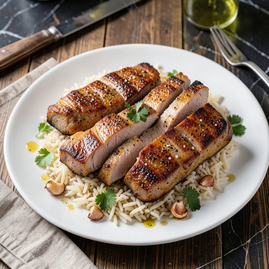 Chops and Rice Recipe: Pan-Seared Tenderness Over Fluffy Grains Chops and Rice Recipe: Pan-Seared Tenderness Over Fluffy Grains