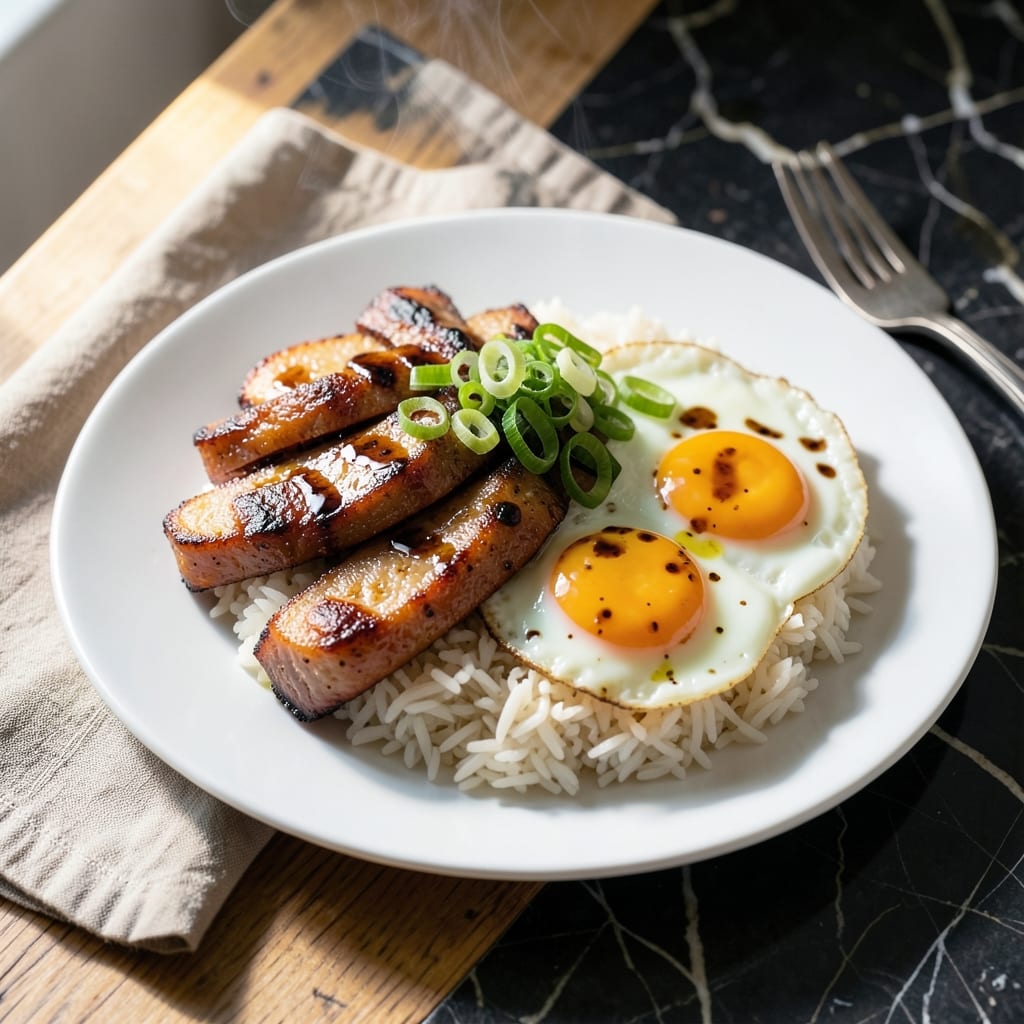 Spam Eggs and Rice Recipe: Hawaiian-Style Breakfast in One Pan